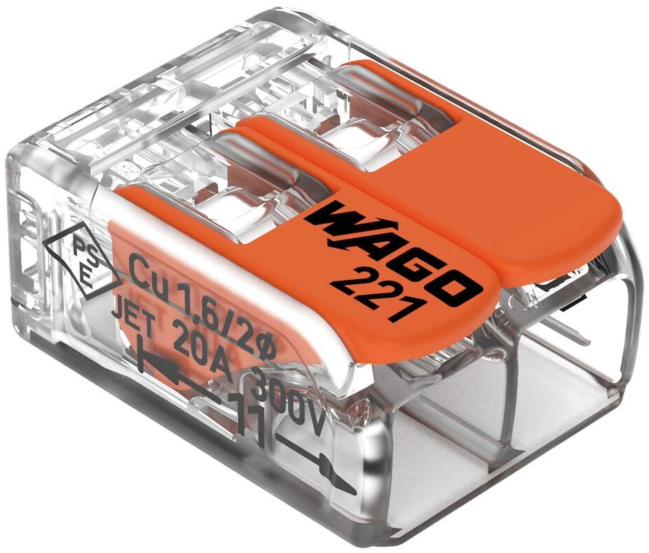 Wago Borne de raccordement avec levier Max 2x4MM²